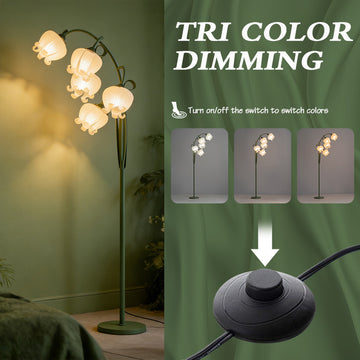 75“H Lily of The Valley 5-Head Floor Lamp