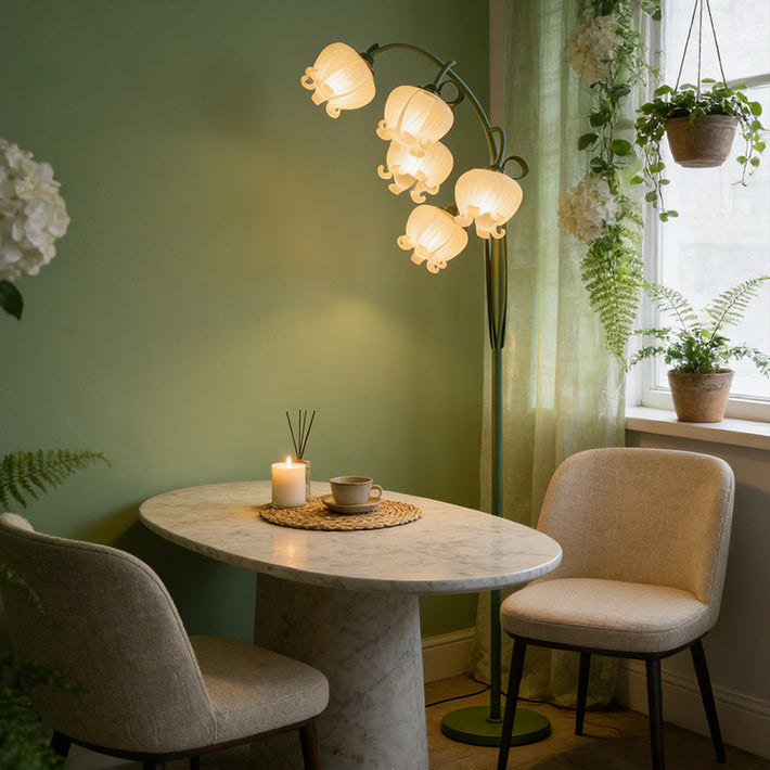 75“H Lily of The Valley 5-Head Floor Lamp