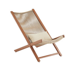 Outdoor Rattan Folding Swing Lounger with Cushion