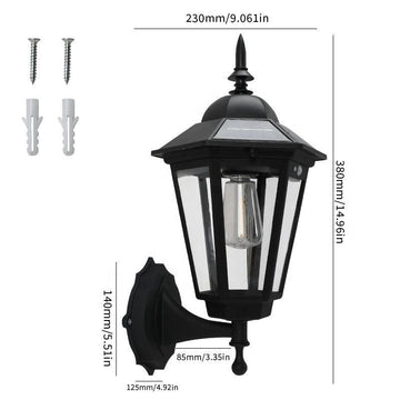 2PCS Antique Bronze Finish European-style Retro Outdoor Wall Light. It Features A Vintage, Weatherproof Design Reminiscent of Traditional Victorian Lanterns