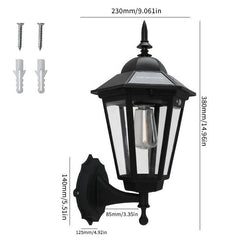 2PCS Antique Bronze Finish European-style Retro Outdoor Wall Light. It Features A Vintage, Weatherproof Design Reminiscent of Traditional Victorian Lanterns