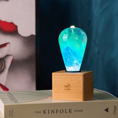 EPlight Artistic Ocean light bulb with wood base