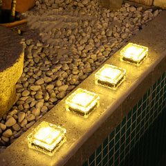 Solar Ice Bricks Path Lights