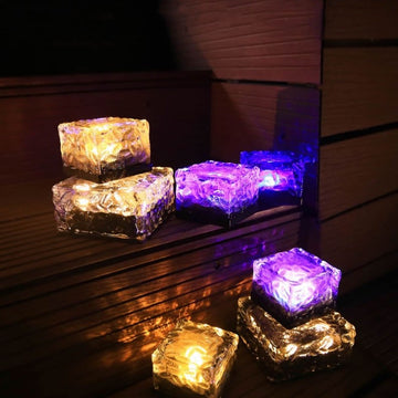 6-Pack Solar Powered Ice Bricks Path Lights