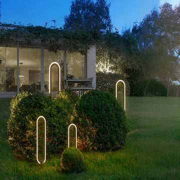 Solar Powered Outdoor Oval Path Lights