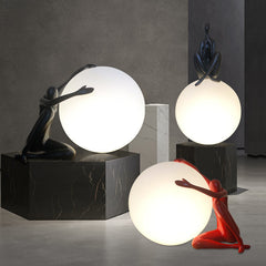 Sculpture Orb Light Red