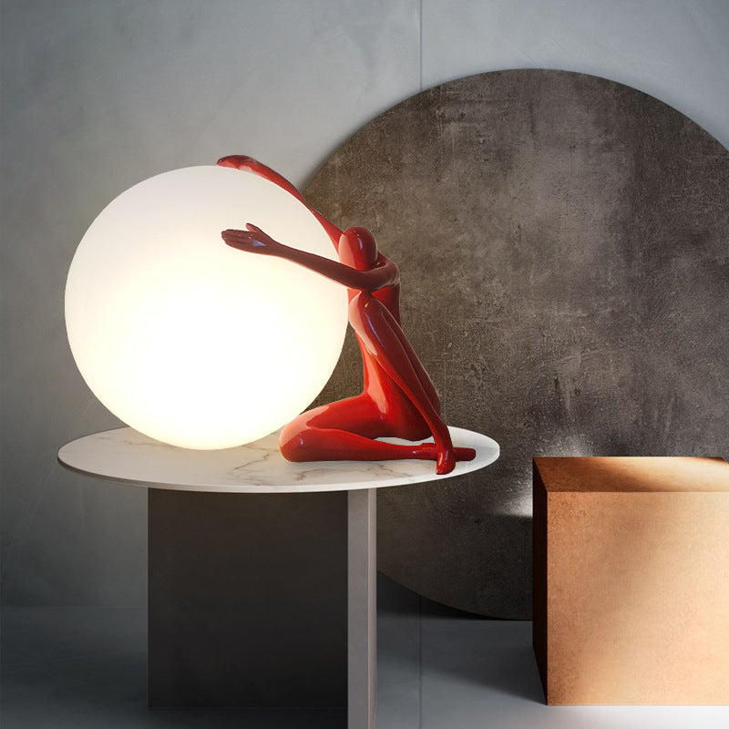 Sculpture Orb Light Red