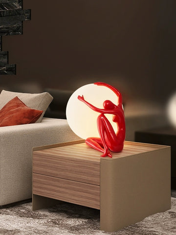 Sculpture Orb Light Red