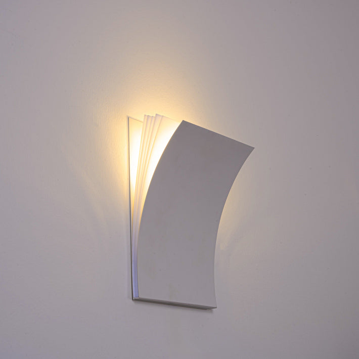 Paper Curve LED Wall Light, Modern Minimalist Wall Sconce with Curved Design