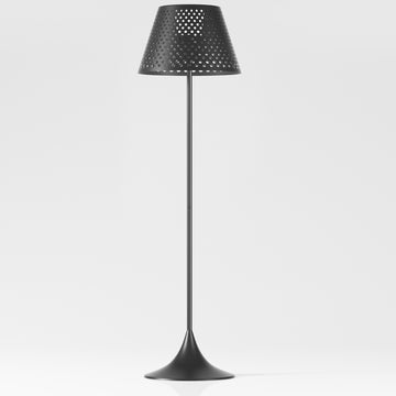 Perforated Solar-Powered Outdoor Floor Lamp