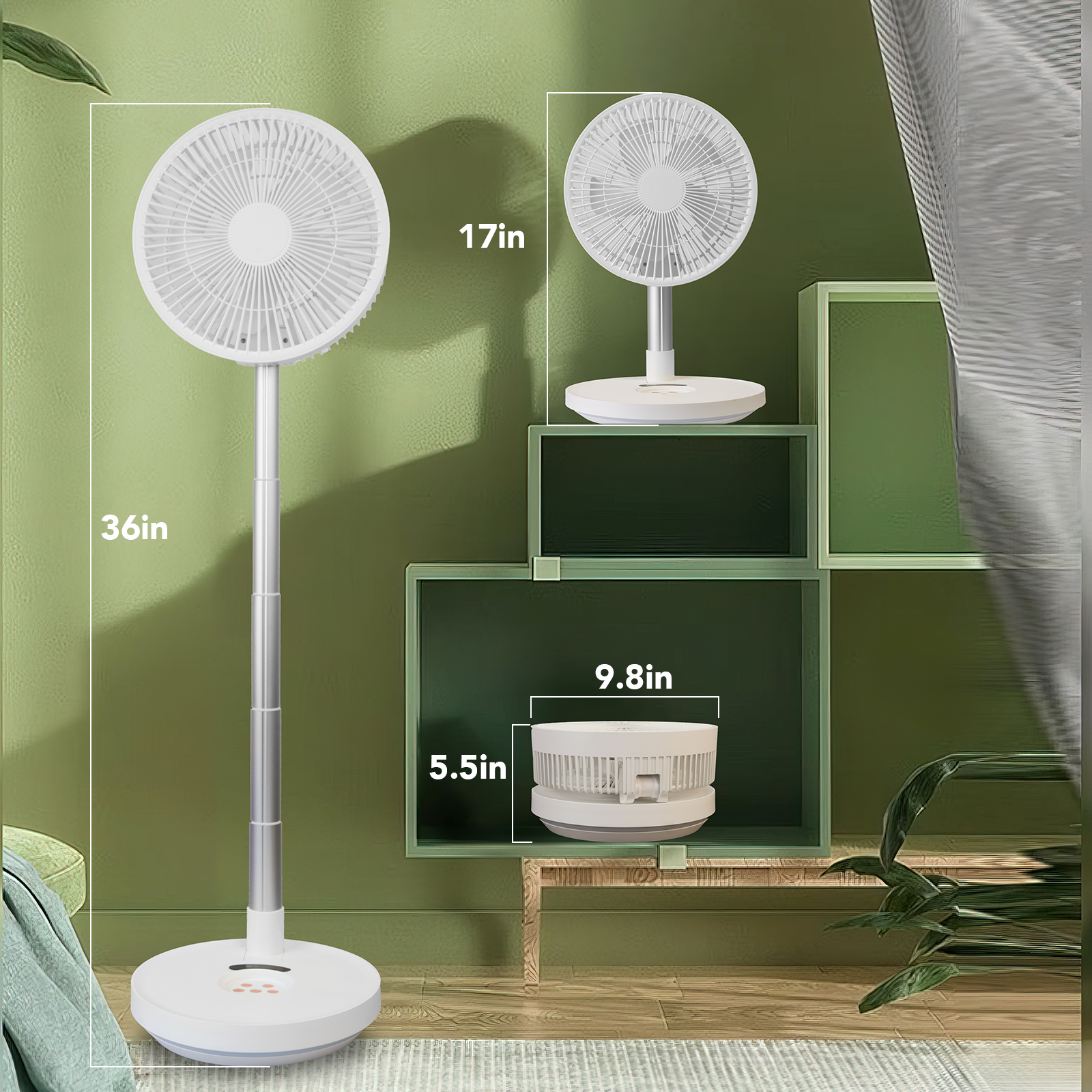 Indoor & Outdoor Retractable LED Fan