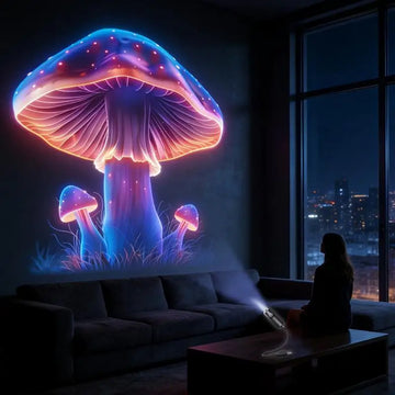 LED USB Mushroom Projection Light