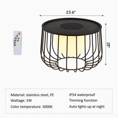 Solar Powered Glow  Garden Table - large