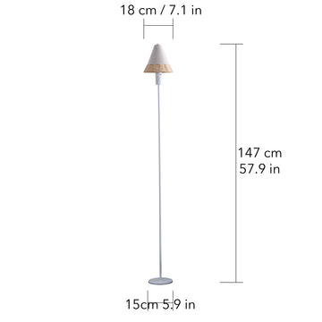 Outdoor patio rattan floor lamp