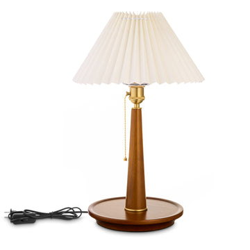 Walnut Table Lamp with Empire Lamp Shade bedside lamp