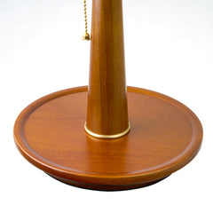 Walnut Table Lamp with Empire Lamp Shade