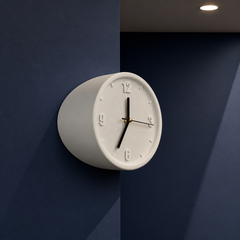 No-Drill Corner Wall Clock, Bauhaus Style Silent Hanging Clock for Room Corners