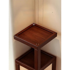 Mid-Century Style 4-Tier Revolving Bookshelf – 360° Rotating Corner Shelf