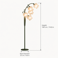 75“H Lily of The Valley 5-Head Floor Lamp