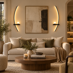 Set of 2 Cordless LED Wall Sconces, 4000mAh Rechargeable