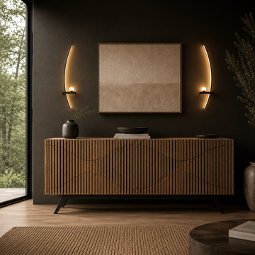 2-Pack Modern Orb Arc Wall Sconces