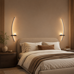 2-Pack Modern Orb Arc Wall Sconces