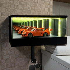 Infinity Garage Light LED Mirror Key Holder