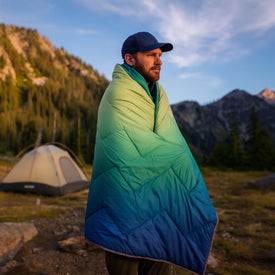 Quilted Water and Stain Resistant Fluffy Down Blanket for Camping, Hiking, Fishing
