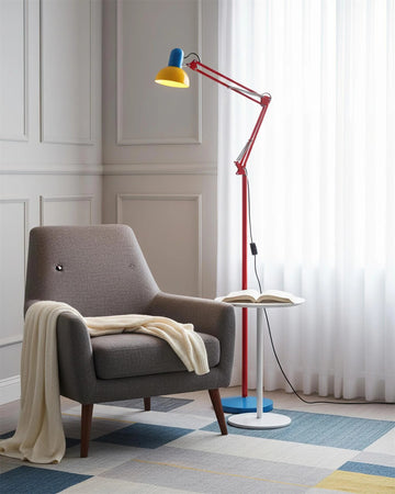 Adjustable Memphis-Style Floor Lamp with Bold Colour Design