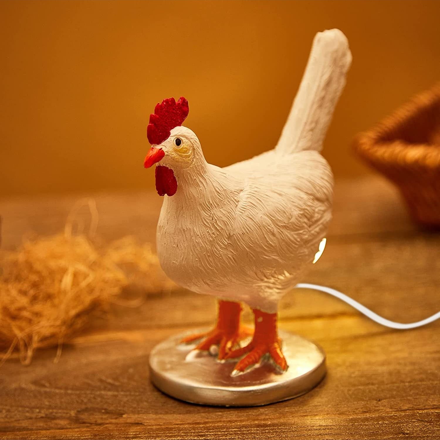 Chicken Led Lamp LED Chicken Laying Egg Shape Night Light, Chicken Table Lamp, Holiday ...