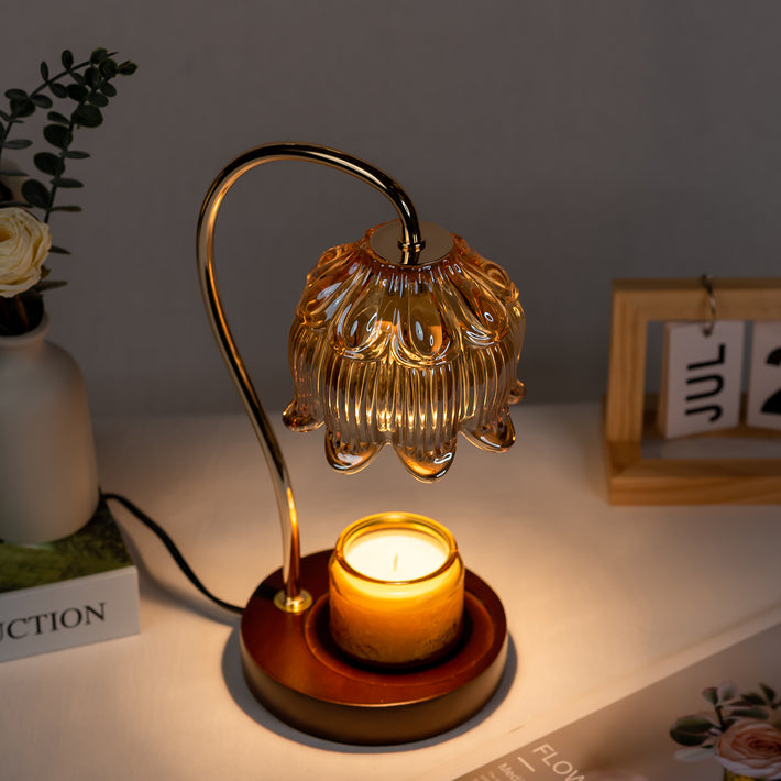 Flower Candle Warmer Lamp with Timer