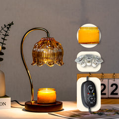 Flower Candle Warmer Lamp with Timer