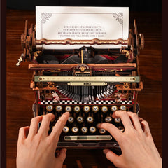 Mechanical Typewriter 3D Wooden Puzzle