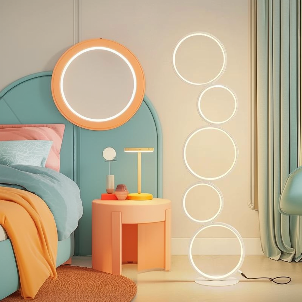 RGB Minimalist Circular Floor Lamp