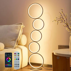 RGBCW Minimalist Circular Floor Lamp
