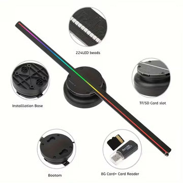 3D Hologram LED Fan With Frame