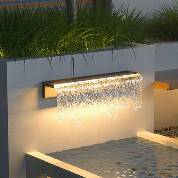 Acrylic Waterfall Outdoor Light