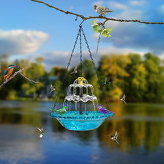 Solar Hanging Bird Bath Fountain for Outdoors