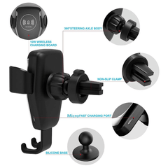 10W Wireless Fast Car Charger Mount Holder Stand Automatic Clamping Charging