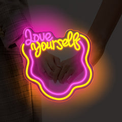 love yourself Mirror LED Neon Sign