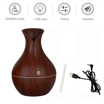 LED Ultrasonic Aroma Humidifier Essential Oil Diffuser