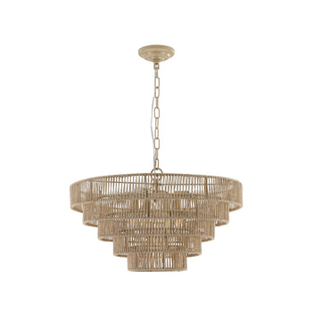 Bohemian style 23.6 Inch Rattan Woven Pendant Light