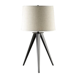 Grey and Black Tripod Floor Lamp