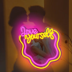 love yourself Mirror LED Neon Sign