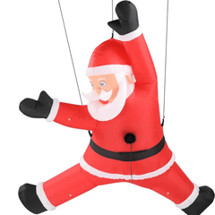 4.9 FT Lighted Christmas Inflatable Santa Claus With Gift Bag For Holiday Party Front Yard Lawn Garden Decor