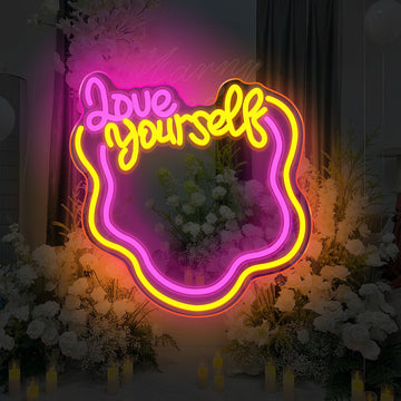 love yourself Mirror LED Neon Sign