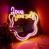 love yourself Mirror LED Neon Sign