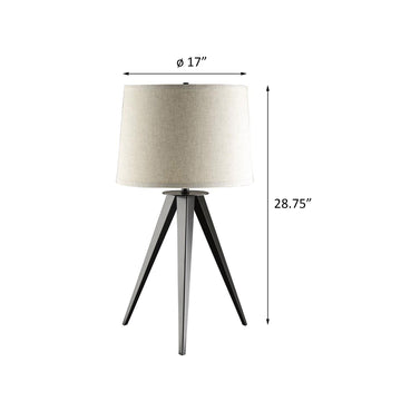 Grey and Black Tripod Floor Lamp