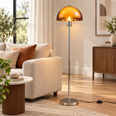 Modern Amber Acrylic Floor Lamp with 3 Color Temperatures