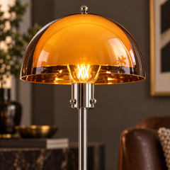 Modern Amber Acrylic Floor Lamp with 3 Color Temperatures